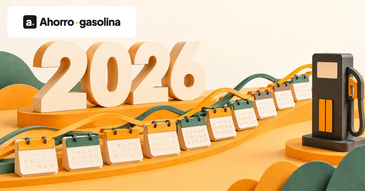 Precio de la gasolina en España en 2026: evolución mensual